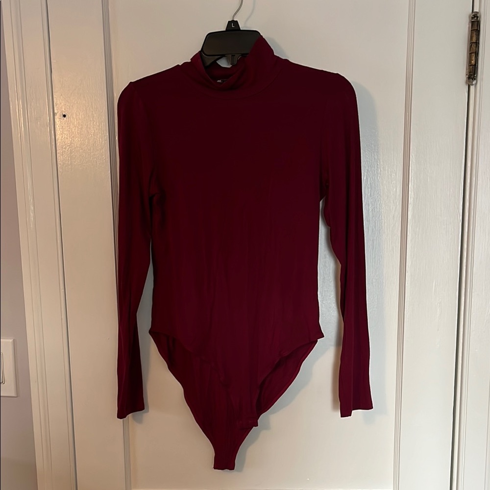 Burgundy Long Sleeve Bodysuit